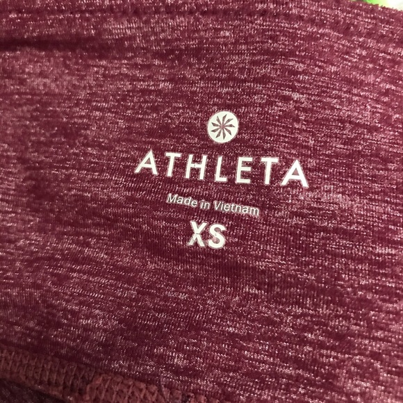 🎁 Athleta Red Size XS Women’s Seamless Cropped Leggings - Picture 5 of 5